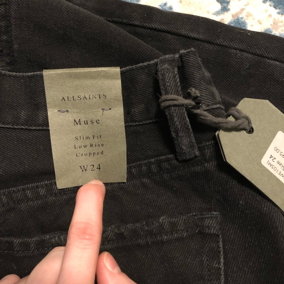 All saints distressed cropped slim jeans - Picture 7 of 7